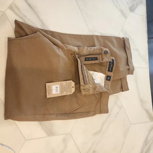 LUCKY BRAND, MENS NEW WITH TAGS,size 36- 121 slim Chino khaki tan pants,coolmax - Picture 7 of 16